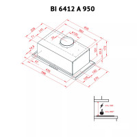 Вытяжка полновстраиваемая Perfelli BI 6412 A 950 I LED