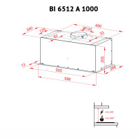 Вытяжка полновстраиваемая Perfelli BI 6512 A 1000 IV LED
