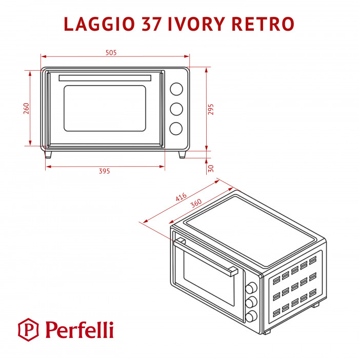 Електрична піч Perfelli LAGGIO 37 IVORY RETRO