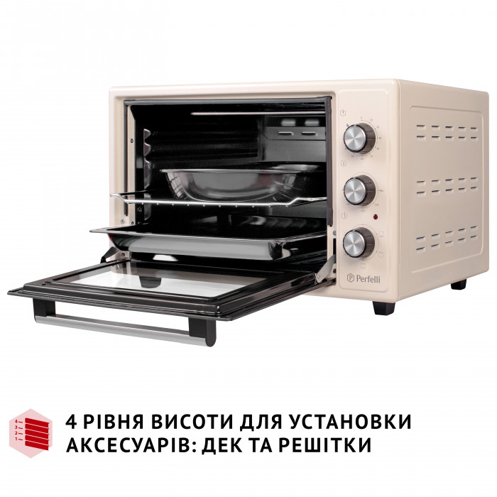 Електрична піч Perfelli TRIMO 37 IVORY