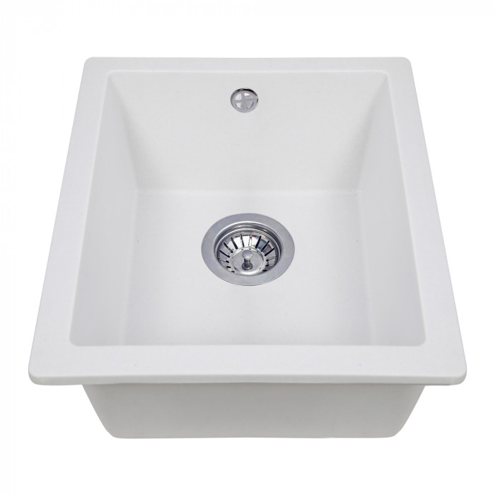 Мойка гранитная кухонная Perfelli ESTO PGE 10-38 WHITE