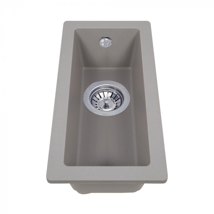 Мийка кухонна гранітна Perfelli ESTO PGE 101-22 GREY METALLIC
