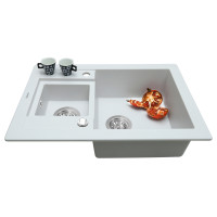 Мойка гранитная кухонная Perfelli GRANZE PGG 506-67 WHITE
