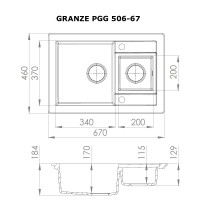 Мойка гранитная кухонная Perfelli GRANZE PGG 506-67 WHITE