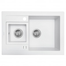 Мийка кухонна гранітна Perfelli GRANZE PGG 506-67  WHITE