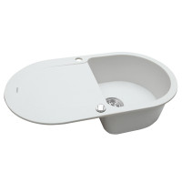 Мойка гранитная кухонная Perfelli IZETTA OGI 114-78 WHITE