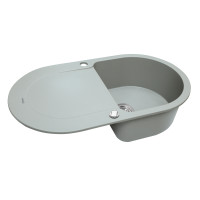 Мойка гранитная кухонная Perfelli IZETTA OGI 1141-78 GREY METALLIC