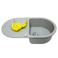 Мойка гранитная кухонная Perfelli IZETTA OGI 1141-78 GREY METALLIC
