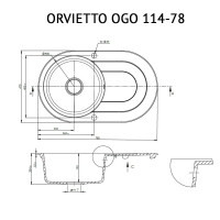 Мойка гранитная кухонная Perfelli ORVIETTO OGO 114-78 LIGHT BEIGE