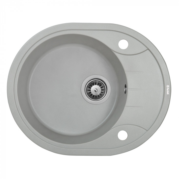Мийка кухонна гранітна Perfelli PRIMO OGP 1351-58 GREY METALLIC
