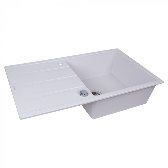 Мойка гранитная кухонная Perfelli RIVIERA PGR 114-86 WHITE