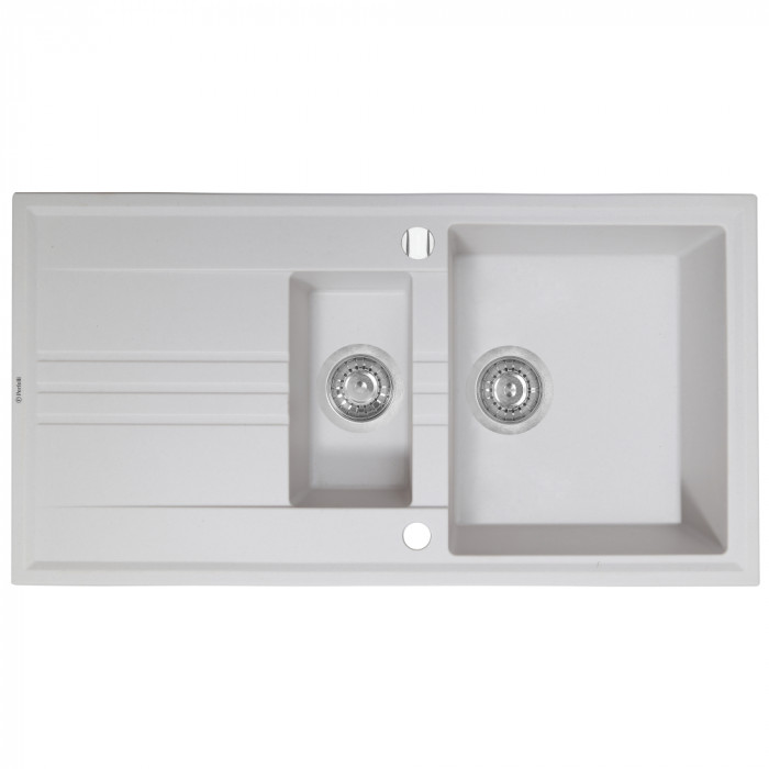 Мийка кухонна гранітна Perfelli SANTINO PGS 516-96 WHITE
