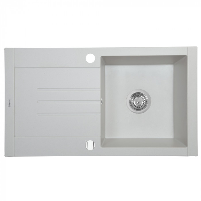 Мийка кухонна гранітна Perfelli TINETTO PGT 114-76 WHITE