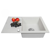 Мойка гранитная кухонная Perfelli TINO PGT 134-66 WHITE