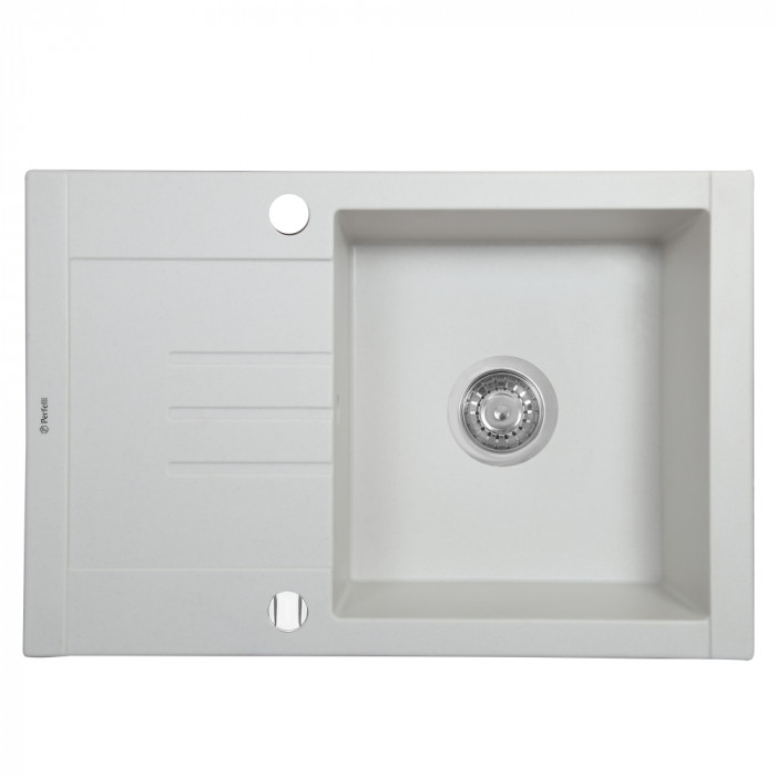 Мийка кухонна гранітна Perfelli TINO PGT 134-66 WHITE