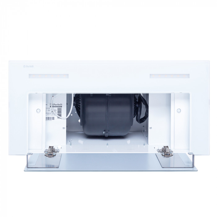 Витяжка повновбудована Perfelli BISP 6873 WH LED Strip GLASS