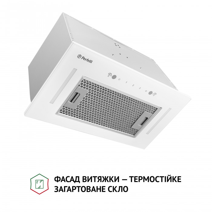 Витяжка повновбудована Perfelli BIS 58844 WH 1200 LED