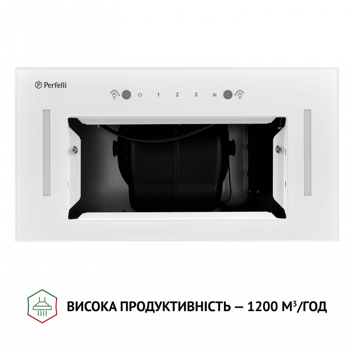 Витяжка повновбудована Perfelli BIS 58844 WH 1200 LED