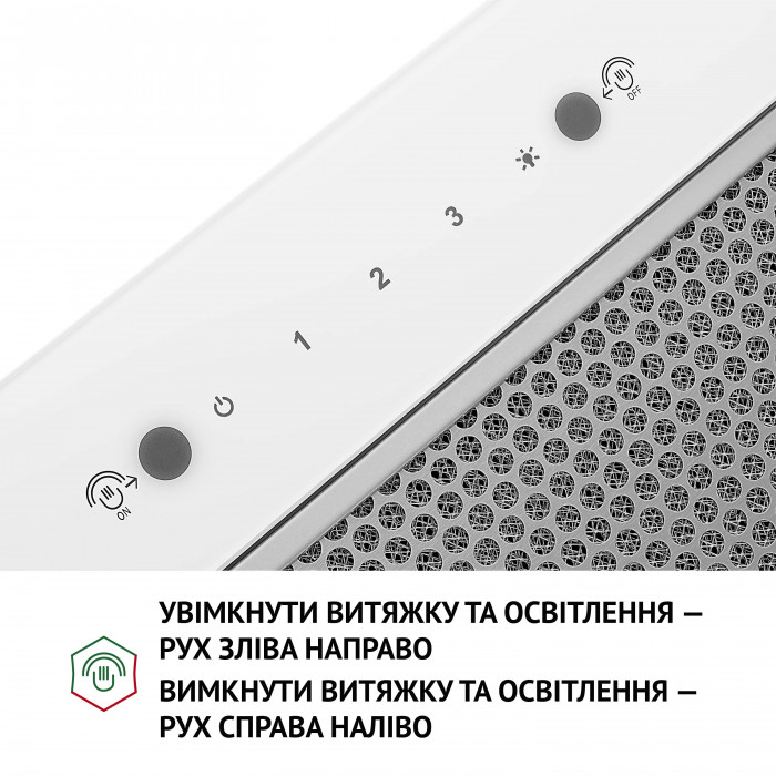Витяжка повновбудована Perfelli BIS 58844 WH 1200 LED