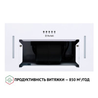 Витяжка повновбудована Perfelli BI 5453 WH 850 LED Strip