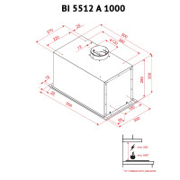 Вытяжка полновстраиваемая Perfelli BI 5512 A 1000 I LED