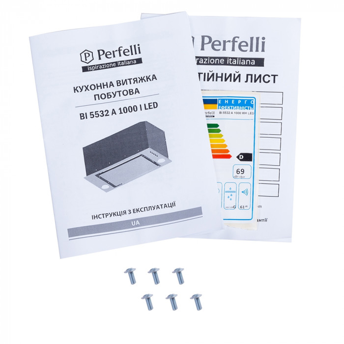 Витяжка повновбудована Perfelli BI 5532 A 1000 WH LED