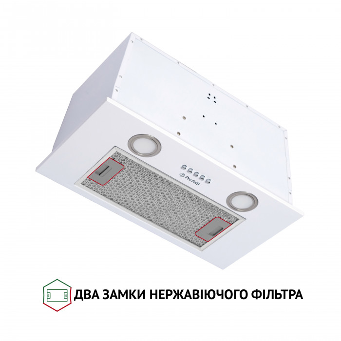 Витяжка повновбудована Perfelli BI 5652 WH 1000 LED