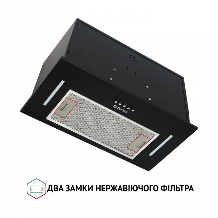 Витяжка повновбудована Perfelli BI 5653 BL 1000 LED