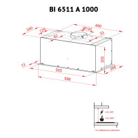 Витяжка повновбудована Perfelli BI 6511 A 1000 I