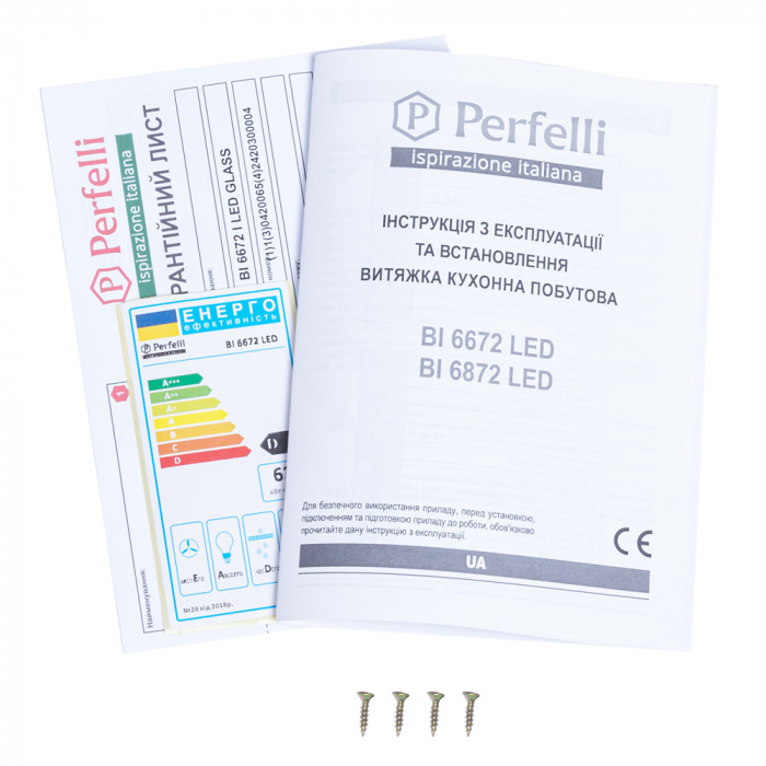 Витяжка повновбудована Perfelli BI 6672 I LED
