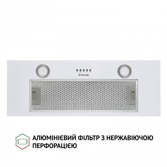 Витяжка повновбудована Perfelli BI 7652 WH 1000 LED