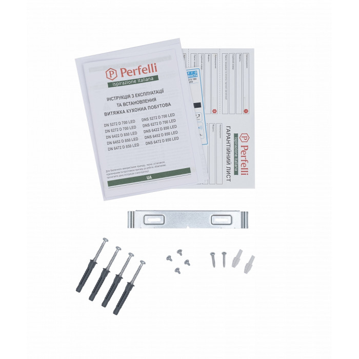 Витяжка декоративна похила Perfelli DNS 6272 D 700 WH LED
