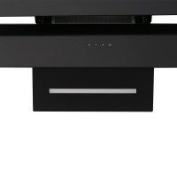 Вытяжка декоративная наклонная Perfelli DNS 6383 B 750 BL LED Strip
