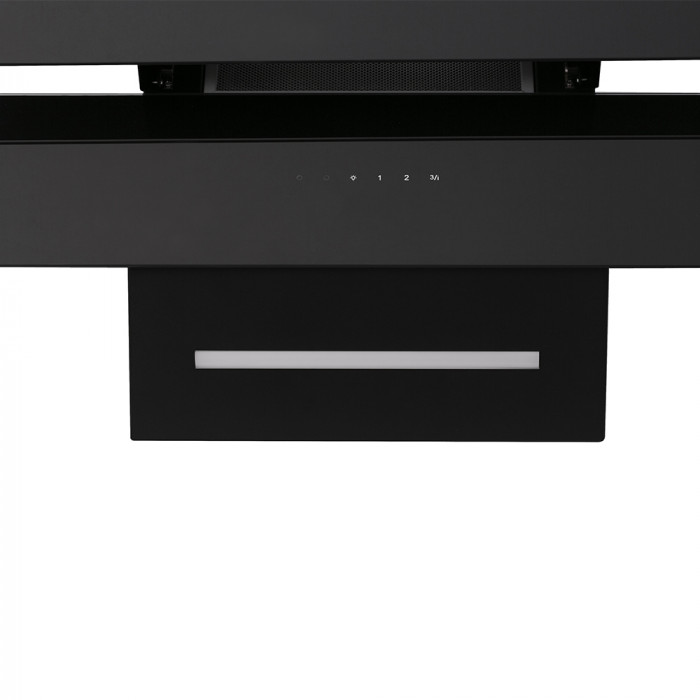 Витяжка декоративна похила Perfelli DNS 6383 B 750 BL LED Strip