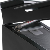 Вытяжка декоративная наклонная Perfelli DNS 6383 B 750 BL LED Strip