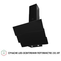 Вытяжка декоративная наклонная Perfelli DNS 6482 D 850 BL LED