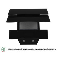 Вытяжка декоративная наклонная Perfelli DNS 6482 D 850 BL LED