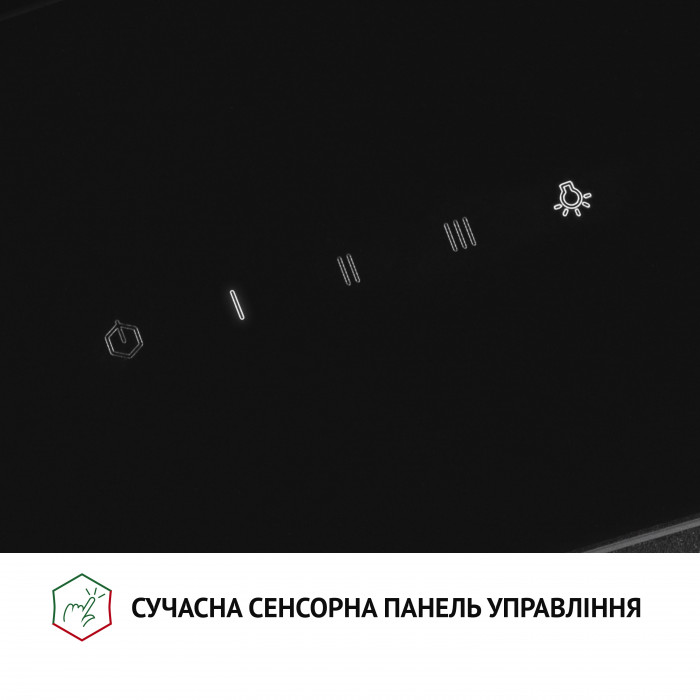 Витяжка декоративна похила Perfelli DNS 6482 D 850 BL LED