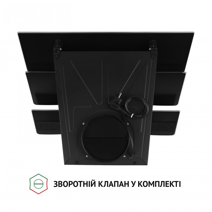 Витяжка декоративна похила Perfelli DNS 6482 D 850 BL LED