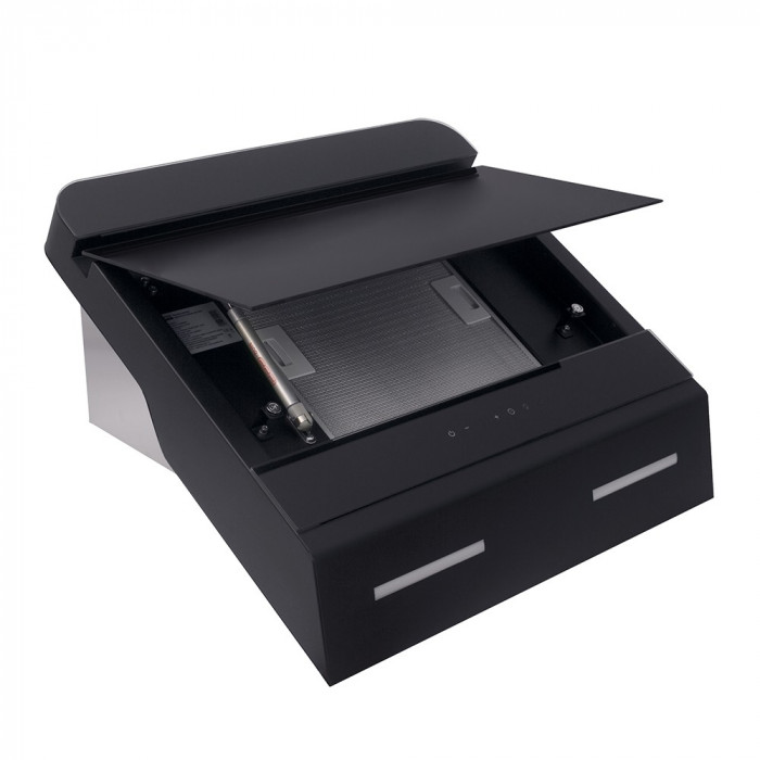 Вытяжка декоративная наклонная Perfelli DNS 6723 B 1100 BL LED Strip