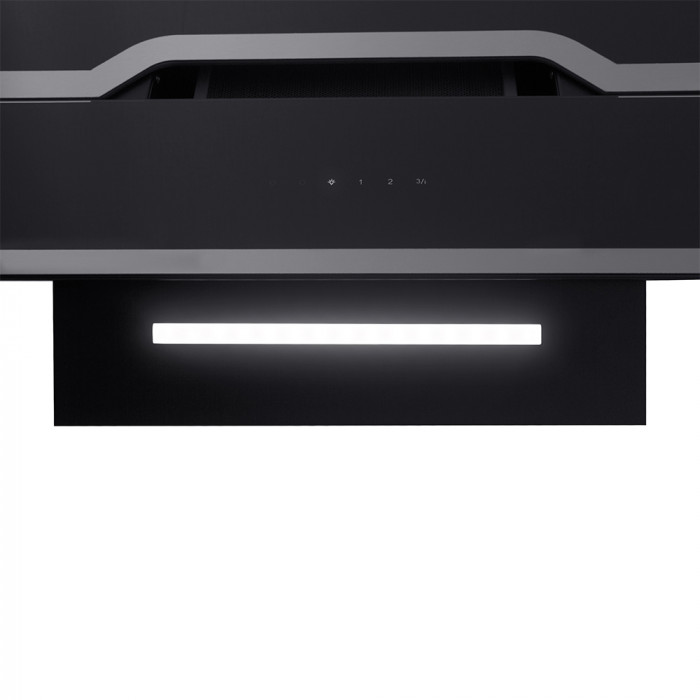 Витяжка декоративна похила Perfelli DNS 6733 B 1100 BL/I LED Strip