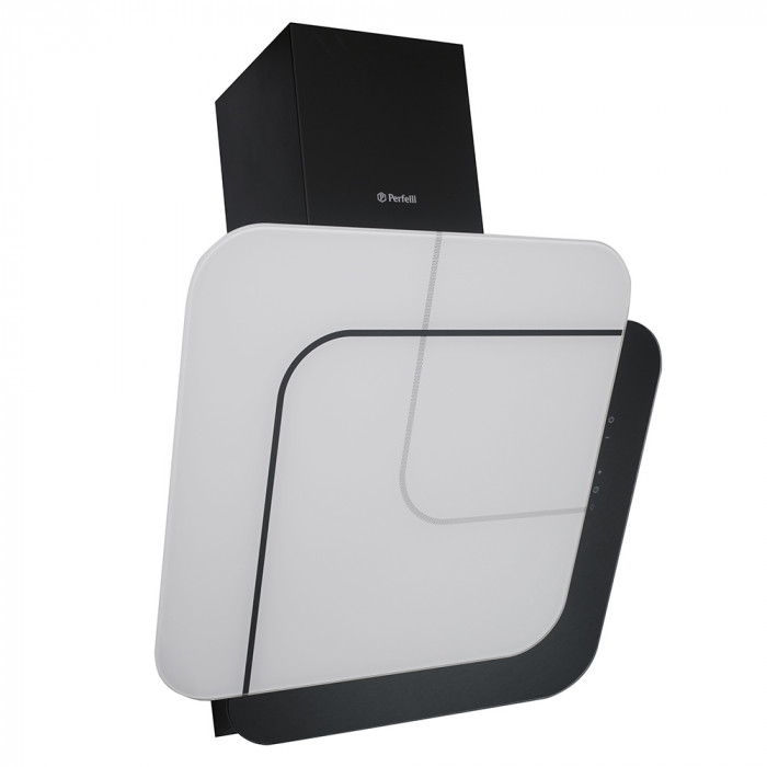 Витяжка декоративна похила Perfelli DNS 9753 B 1100 WH/BL LED Strip
