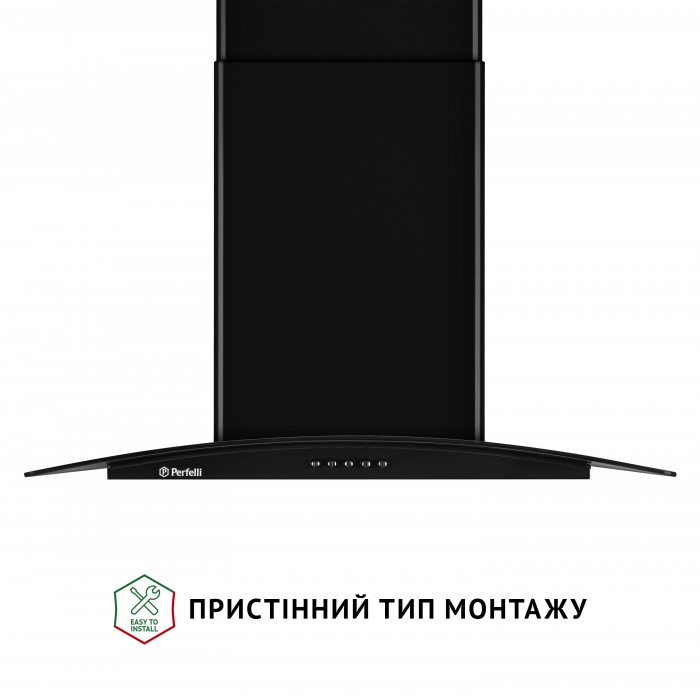 Витяжка декоративна зі склом Perfelli GRASSI 6HMB NERO