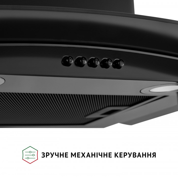 Витяжка декоративна зі склом Perfelli GRASSI 6HMB NERO