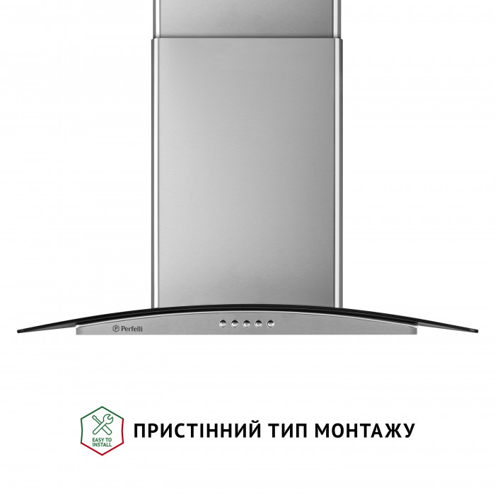 Витяжка декоративна зі склом Perfelli GRASSI 6HMX INOX