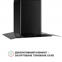 Витяжка декоративна зі склом Perfelli GRASSI 6PWB NERO