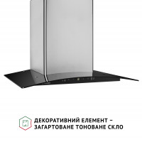 Декоративная вытяжка со стеклом Perfelli GRASSI 6PWX INOX