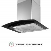 Декоративная вытяжка со стеклом Perfelli GRASSI 6PWX INOX