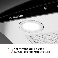 Декоративная вытяжка со стеклом Perfelli GRASSI 6PWX INOX