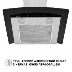 Декоративная вытяжка со стеклом Perfelli GRASSI 6PWX INOX